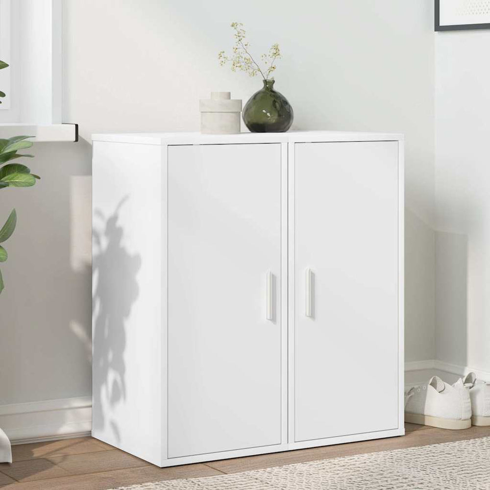 vidaXL Shoe Cabinets 2 pcs White 32x35x70 cm Engineered Wood