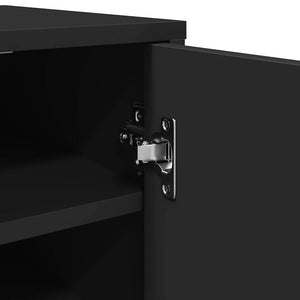Schuhschrank Schwarz 32x35x70 cm
