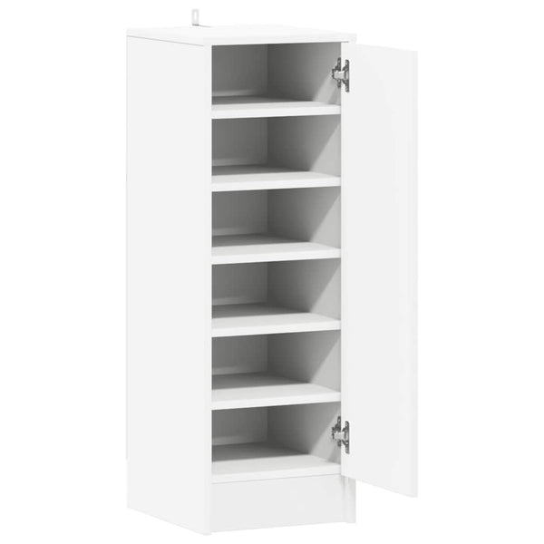 Weißer Schuhschrank mit 6 Fächern