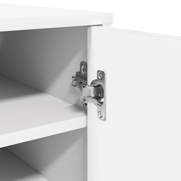 Weißer Schuhschrank mit 6 Fächern