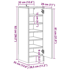 Weißer Schuhschrank mit 6 Fächern
