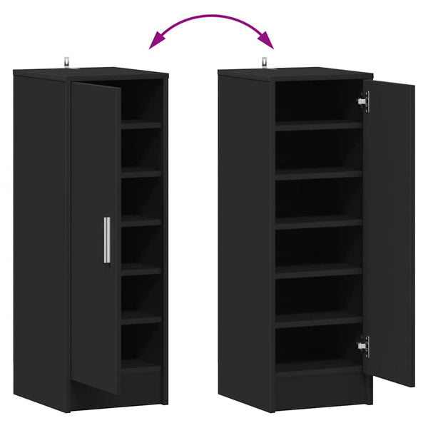 Schuhschrank Schwarz, 6 Fächer