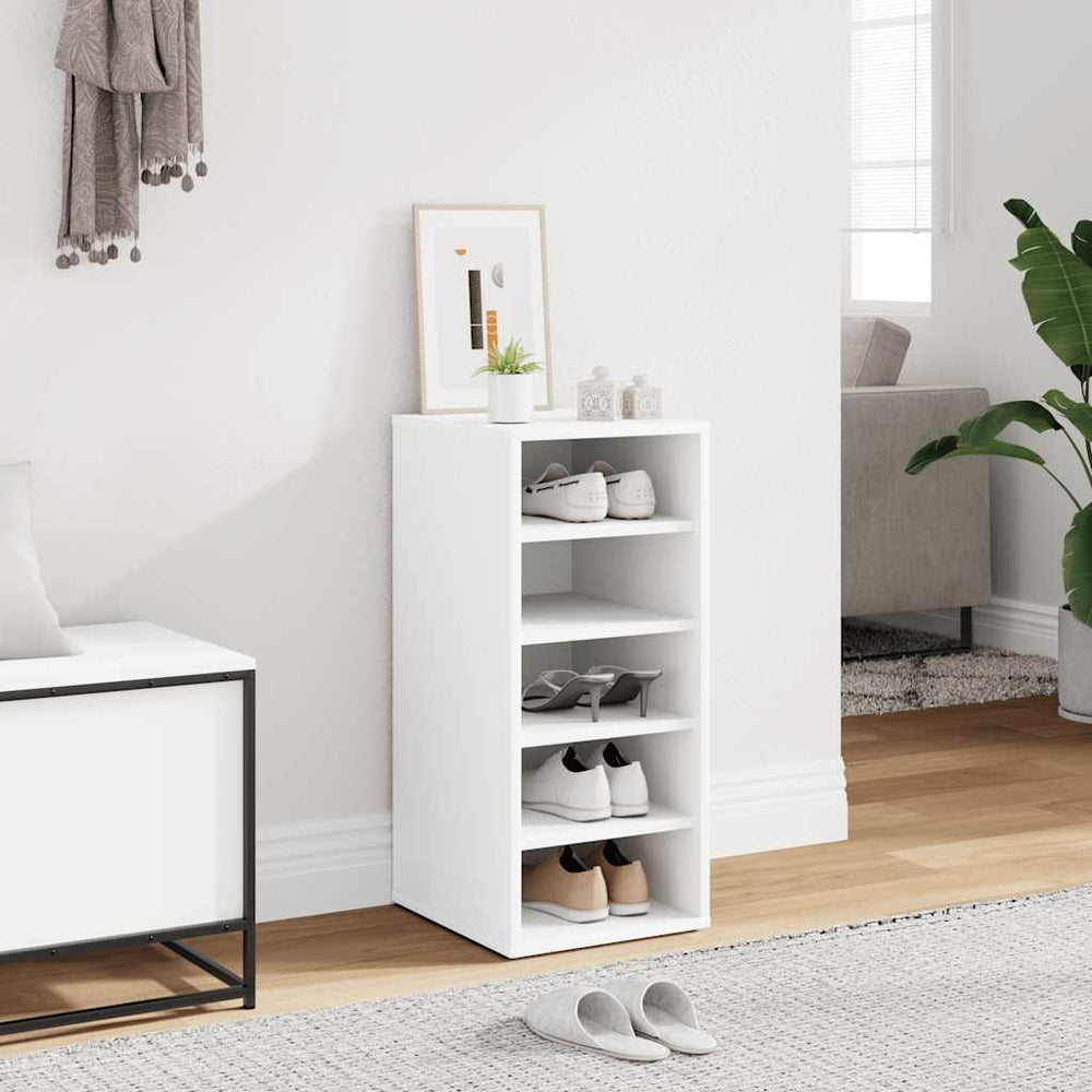 Weißer Schuhschrank mit 5 Fächern