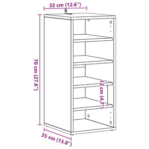 Schuhschränke Weiß Holz 2er Set