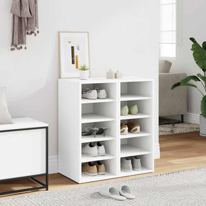Schuhschränke Weiß Holz 2er Set