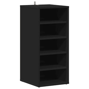 Schuhschrank Schwarz, 5 Fächer
