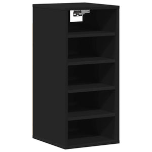 Schuhschrank Schwarz, 5 Fächer