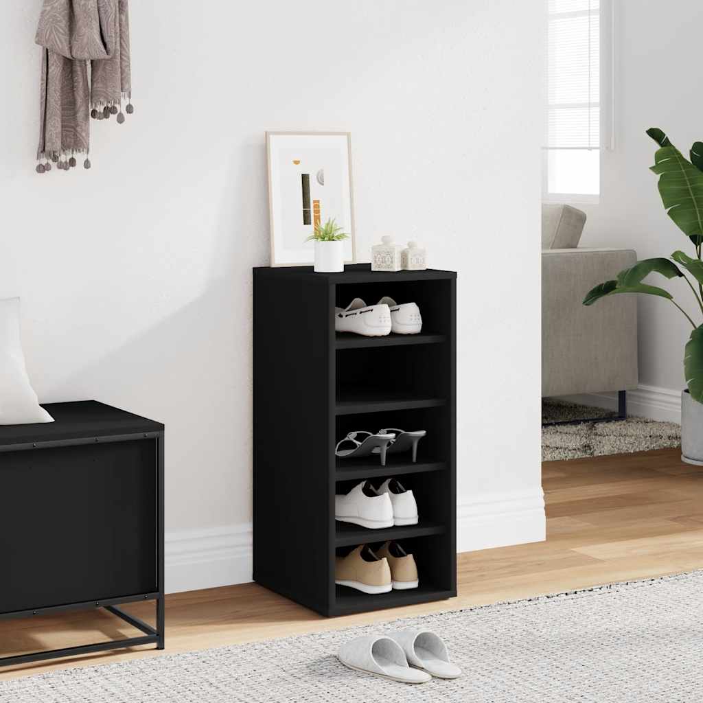 Schuhschrank Schwarz, 5 Fächer