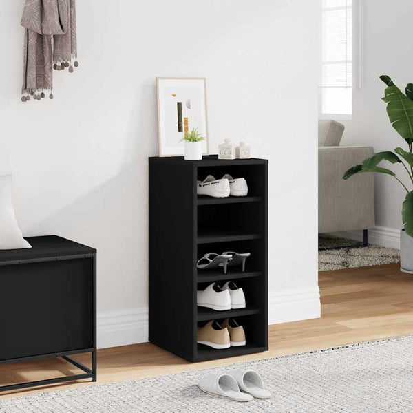 Schuhschrank Schwarz, 5 Fächer