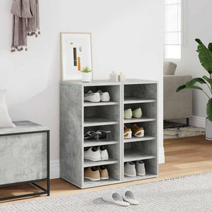 2er-Set Schuhschränke Betongrau