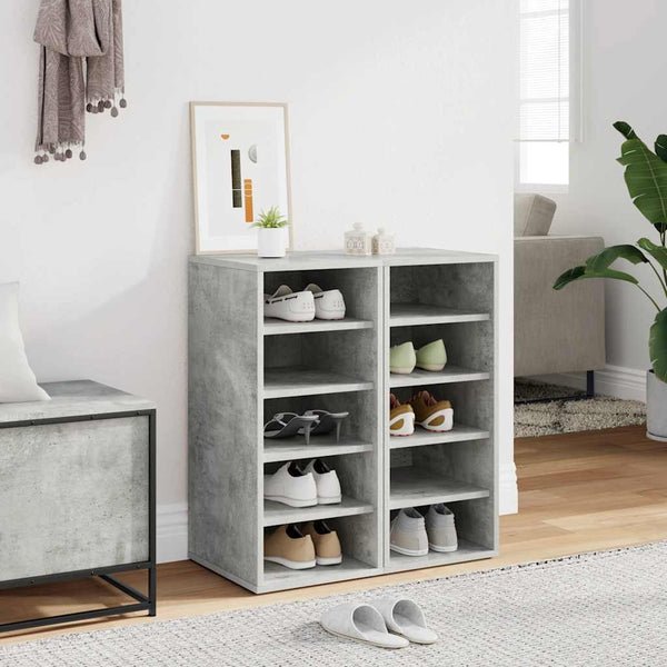2er-Set Schuhschränke Betongrau