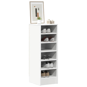 Weißer Schuhschrank mit 6 Fächern
