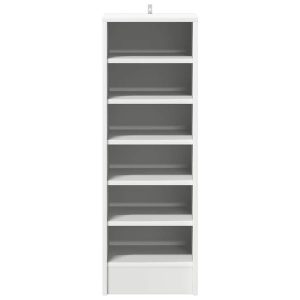 Weißer Schuhschrank mit 6 Fächern