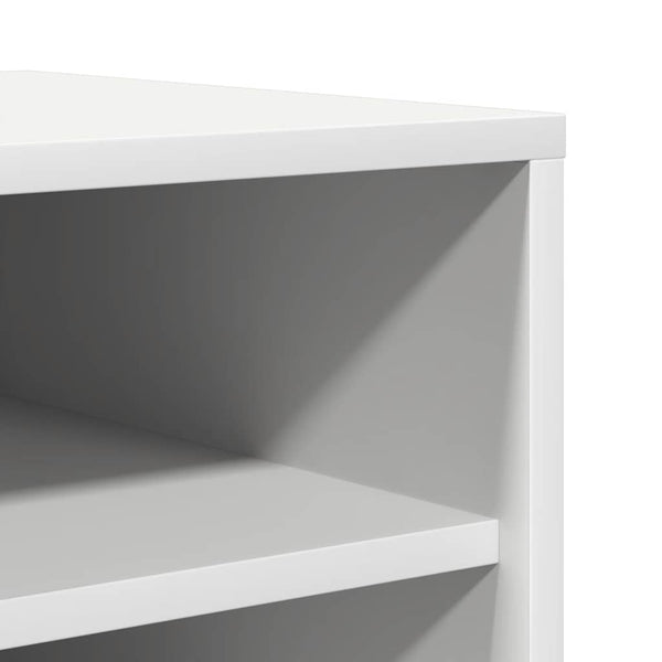 Weißer Schuhschrank mit 6 Fächern