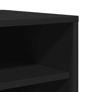 Schuhschrank Schwarz 90cm