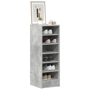 Betongrauer Schuhschrank aus Holz