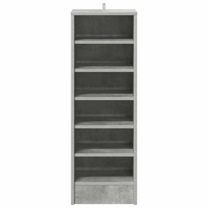 Betongrauer Schuhschrank aus Holz