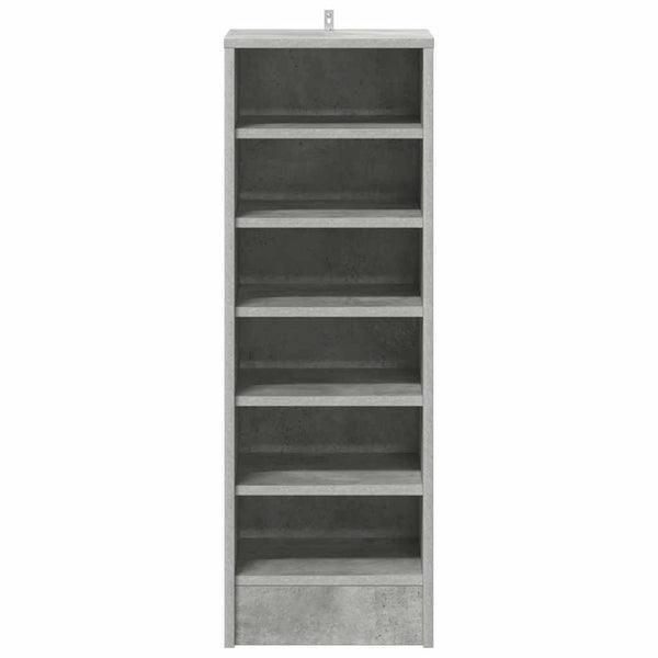 Betongrauer Schuhschrank aus Holz