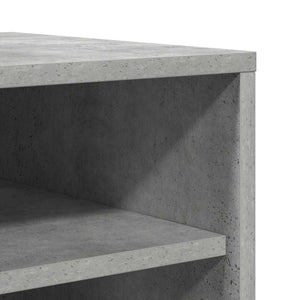 Betongrauer Schuhschrank aus Holz