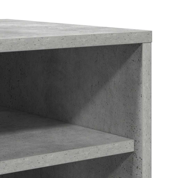 Betongrauer Schuhschrank aus Holz
