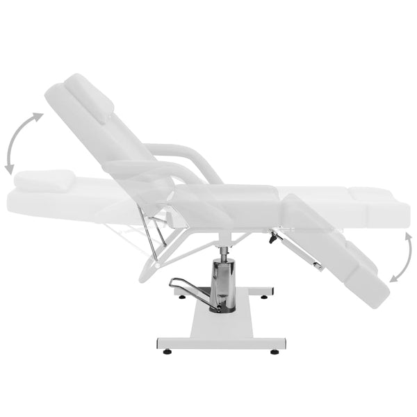 vidaXL Chaise de beauté en similicuir blanc 180x62x78 cm