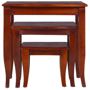 vidaXL Tables d'appoint tables gigognes 3 pcs bois massif d'acajou