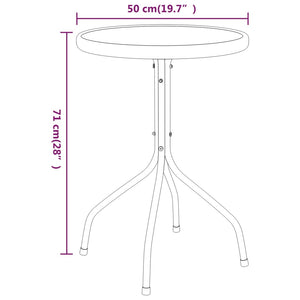Gartentisch Ø50x71 cm Stahl Anthrazit