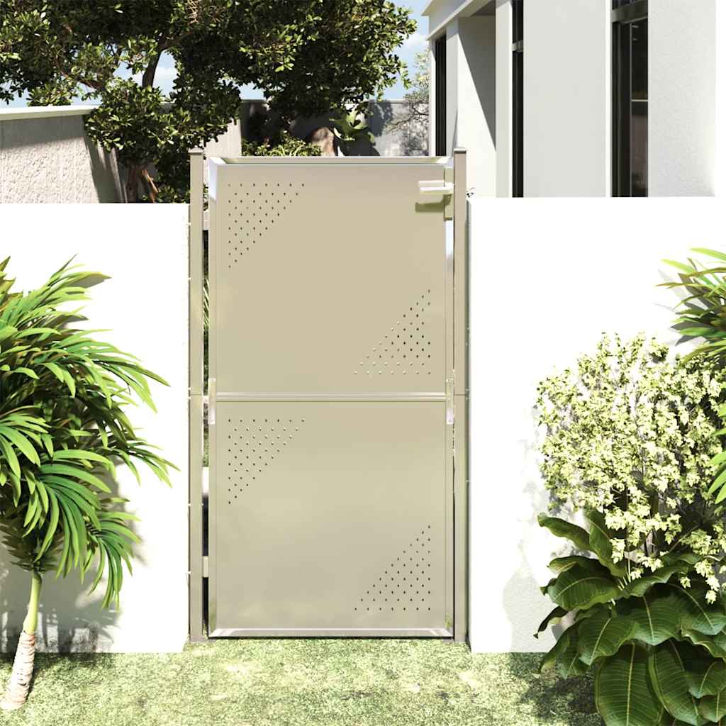 vidaXL Portail de jardin 100 x 175 cm en acier inoxydable