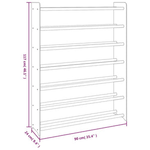Schuhregal Braun Holz 90x117 cm