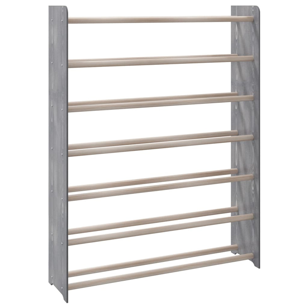 Graues Schuhregal 90x24x117 cm