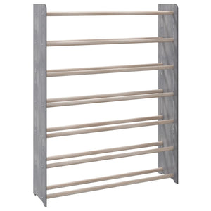 Graues Schuhregal 90x24x117 cm