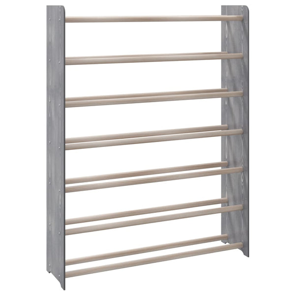 Graues Schuhregal 90x24x117 cm