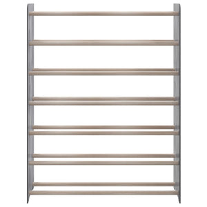 Graues Schuhregal 90x24x117 cm