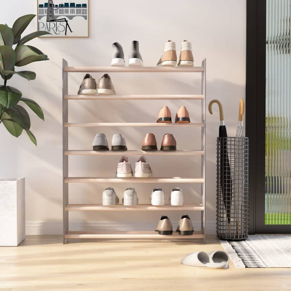 Graues Schuhregal 90x24x117 cm