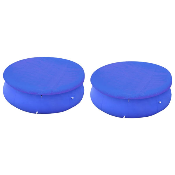 Poolabdeckungen 2 Stk. für 450-457 cm Runde Aufstellpools