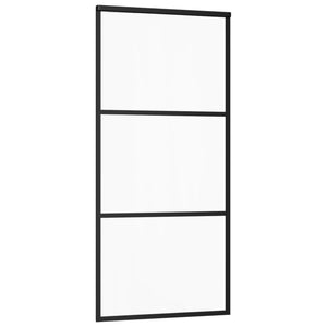 Schiebetür mit Beschlag ESG-Glas & Aluminium 90x205 cm