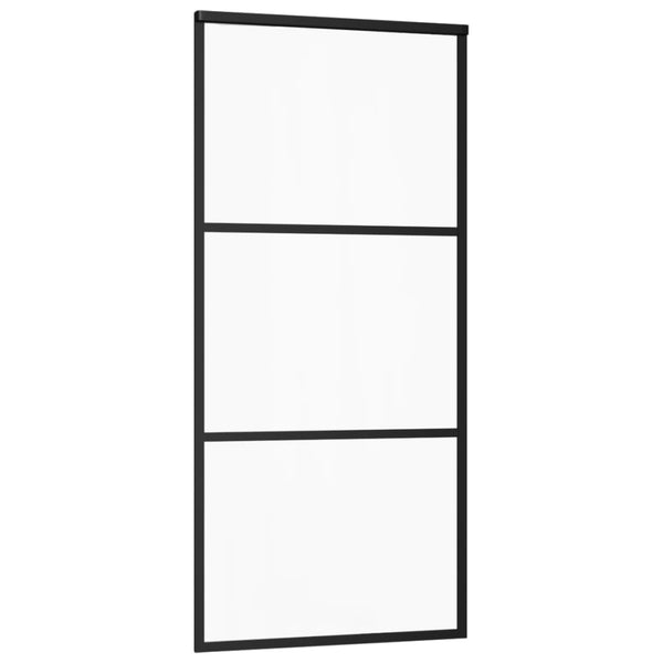 Schiebetür mit Beschlag ESG-Glas & Aluminium 90x205 cm