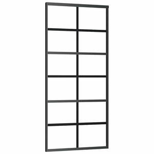 Schiebetür mit Beschlag ESG-Glas & Aluminium 90x205 cm