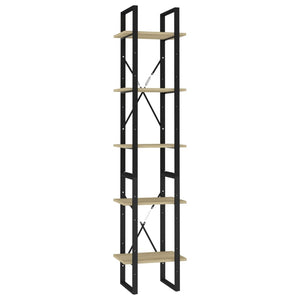 Bücherregal 5 Fächer Sonoma-Eiche 40x30x175 cm Holzwerkstoff