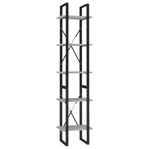 vidaXL Bibliothèque 5 étagères gris béton 40x30x175 cm en bois d'ingénierie
