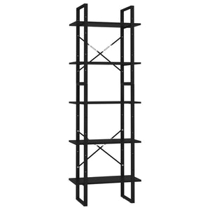 Bücherregal 5 Fächer Weiß 60x30x175 cm Holzwerkstoff