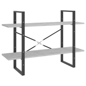 vidaXL Bibliothèque 5 étagères Gris béton 100x30x175 cm Bois d'ingénierie