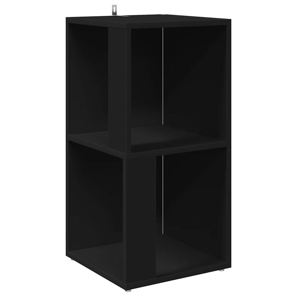 Schwarzes Eckregal, 33x33x67 cm