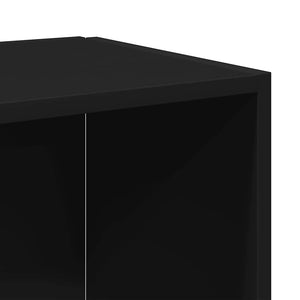 Schwarzes Eckregal, 33x33x67 cm