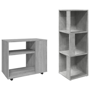 Eckregal Betongrau 33x33x100 cm