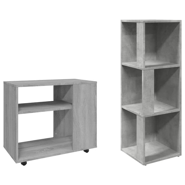 Eckregal Betongrau 33x33x100 cm