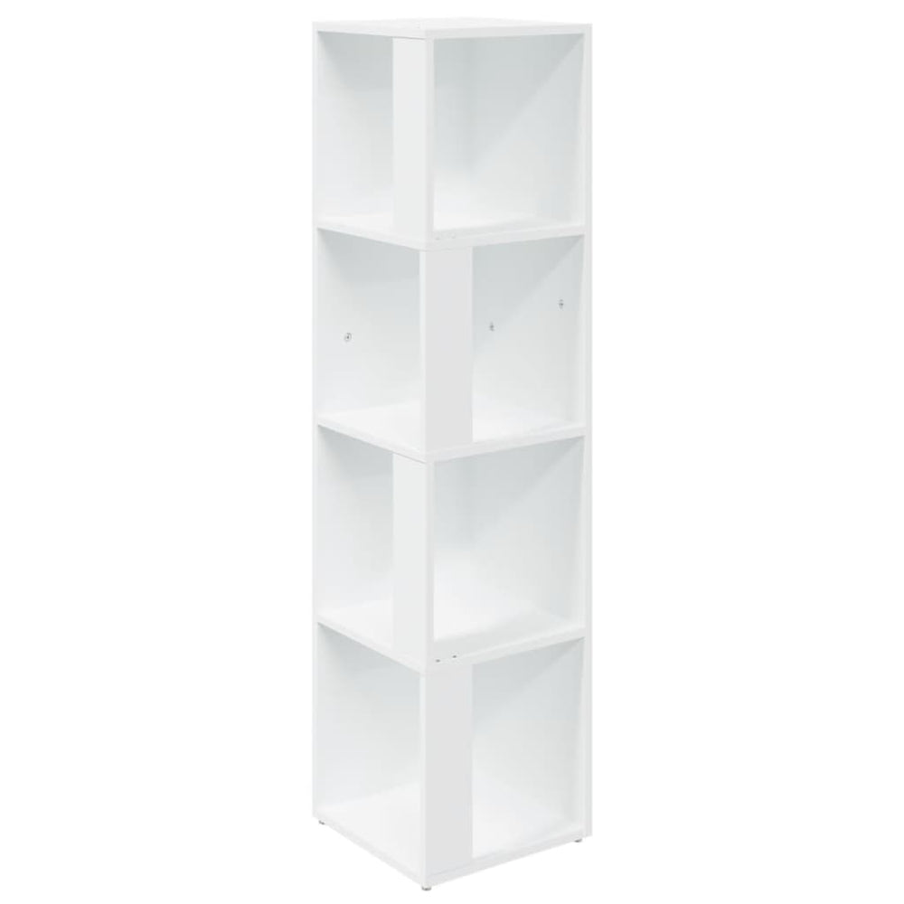 Weißes Eckregal, 132 cm hoch