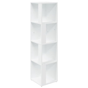 Weißes Eckregal, 132 cm hoch