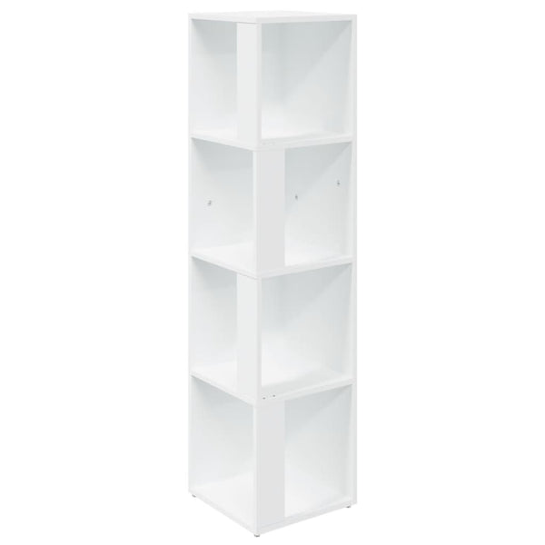 Weißes Eckregal, 132 cm hoch