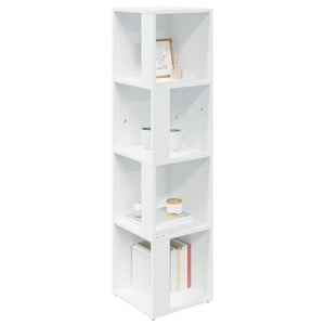 Weißes Eckregal, 132 cm hoch